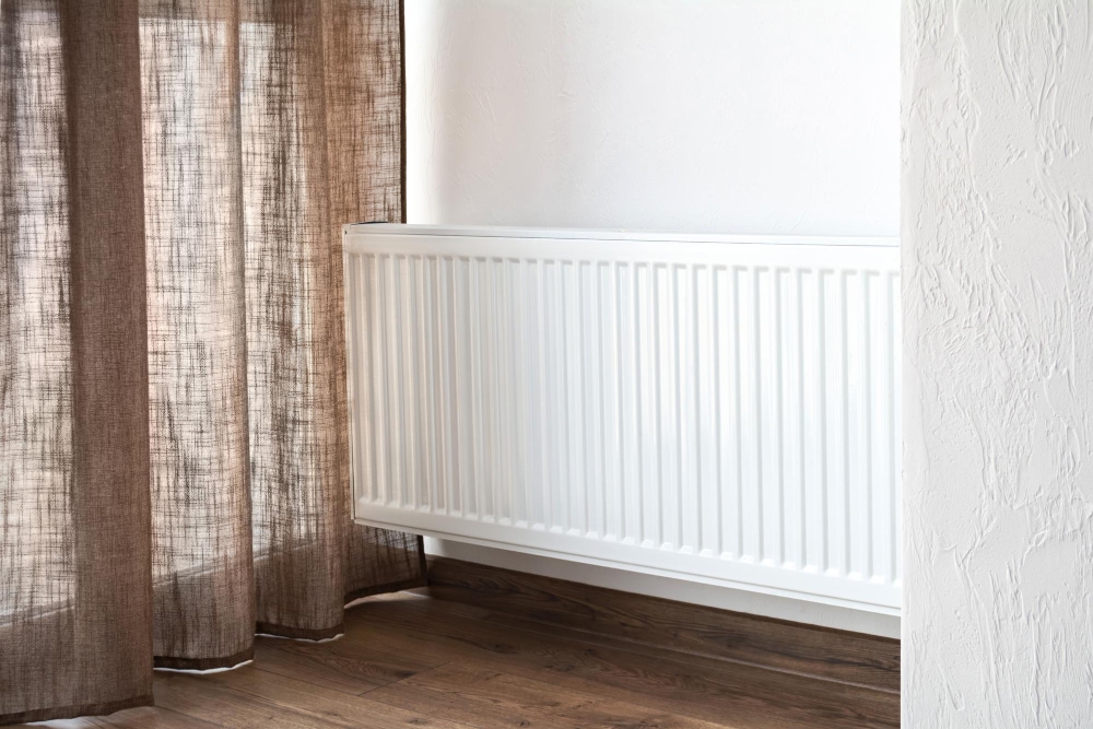 Un radiateur sur un mur