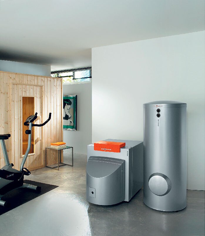 Chauffe-eau dans une salle de sport