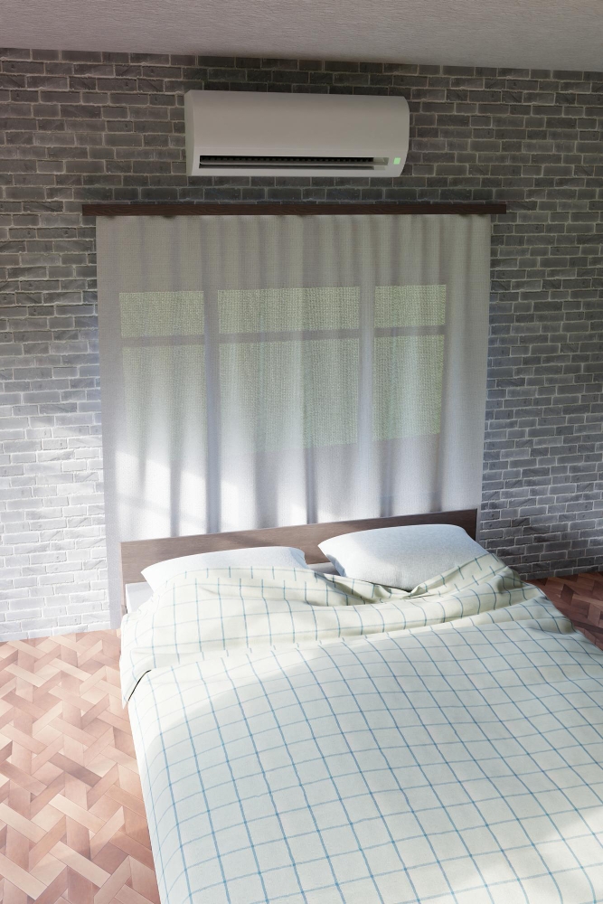 Une climatisation dans une chambre