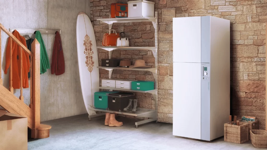 Un chauffage hybride Atlantic dans un garage